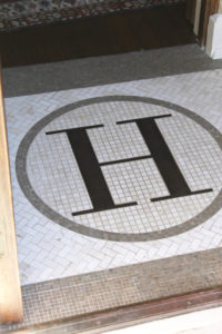 Monogramed Tiled 'H' Floor Vestibule