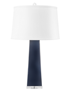 blue and white lamp