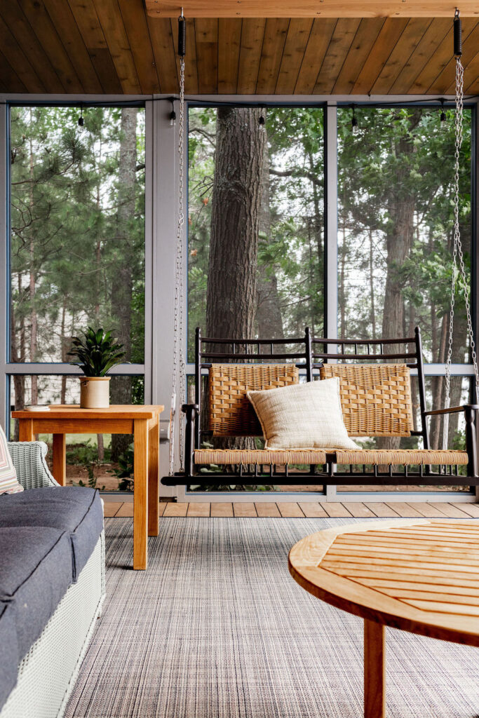 interior design outdoor swing